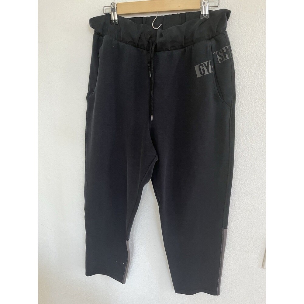 Gymshark Black Sweatpants Jogger Lounge Pants Sz L Cotton Blend Athleisure